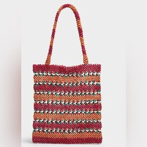 BNWT Colourful Wooden Bead Bag by Antik Kraft